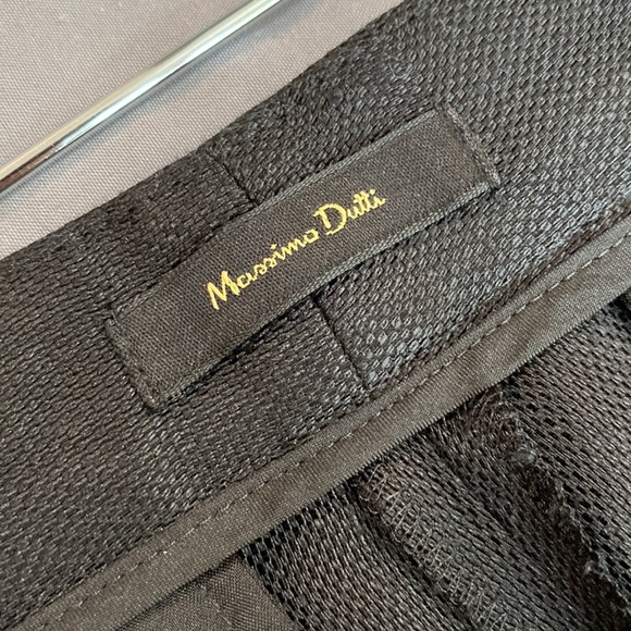 Massimo Dutti Black Linen Flared Trousers Size 6 - Picture 9 of 16